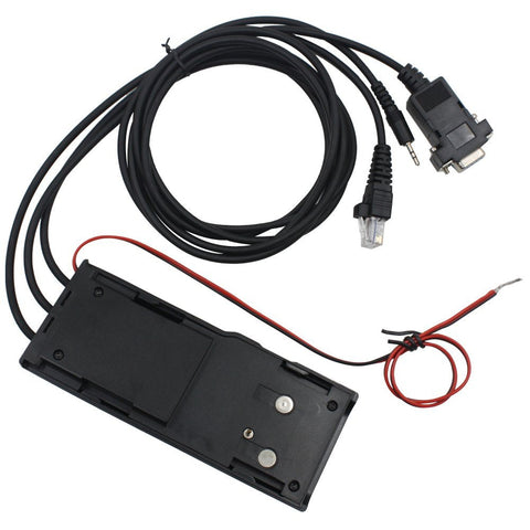 3 in 1 COM Port Serial Programming Cable with Battery 2.5mm 1-pin RJ45 8-pin Connector for Walkie Talkie Radio Two Way Radio Motorola Radio GP2000 GM339 GM399 GM340 SM50 - Walkie-Talkie Accessories