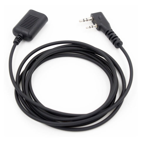 2 PIN Radio Earpiece Speaker Mic Extension Cable for Kenwood TK-370 TK-373G TH-42A TH-42E Baofeng BF-480 BF-320 BF-V6 (2m) - Walkie-Talkie Accessories