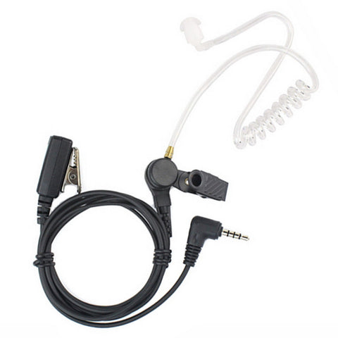 1 Pin 3.5mm PTT MIC Noise Reduction Covert Acoustic Tube Earpiece for YAESU Radio VX-150 VX-130 FT-51R FT-60R - Walkie-Talkie Accessories
