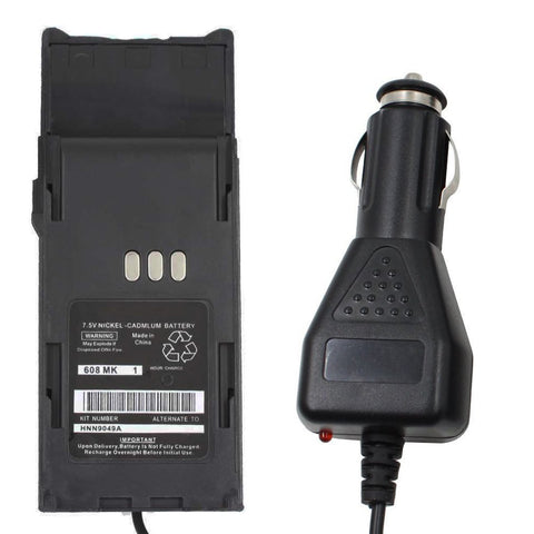 Battery Eliminator Car Charger for Two-way Radio Motorola HNN9049AR HNN9049B HNN9049 P1225 P1225 LS - Walkie-Talkie Accessories