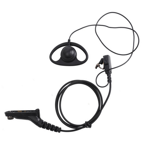 PTT Earpiece Headset D Shape for CB Ham Radio Walkie Talkie Motorola DGP6150 XPR6500 XBR6550 - Walkie-Talkie Accessories