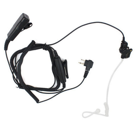 2 Pin Dual PTT Air Covert Acoustic Tube Earpiece for Motorola Radio XTN446 XV2100 XU2600 CLS1450 - Walkie-Talkie Accessories