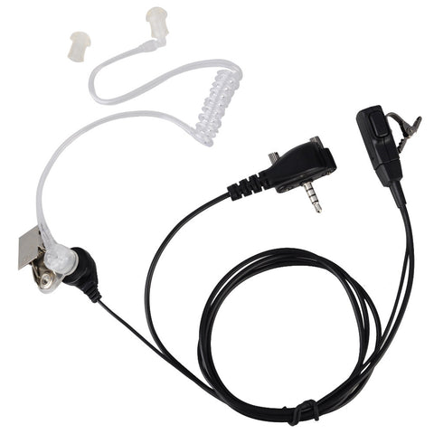 Covert Acoustic Tube Headphone Bodyguard Earpiece Headset with PTT Microphone for Yaesu Vertex Radio VX-231 - Walkie-Talkie Accessories