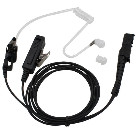 3' 2-Wire Coil Earbud Audio Mic Surveillance Kit Acoustic Tube for Motorola DP2400 DP2600 XiR P6600 XiR P6608 - Walkie-Talkie Accessories