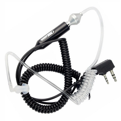 2 Pin Flexible Acoustic Tube PTT MIC Earpiece Earphone for Two Way Radio Kenwood TH235A TK3160 Baofeng BF530 BF777S - Walkie-Talkie Accessories