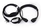 2 Pin Covert Acoustic Tube Throat Mic Earpiece Headset with Finger PTT for Walkie Talkie Kenwood TH-42E TH-48 TH-55 - Walkie-Talkie Accessories