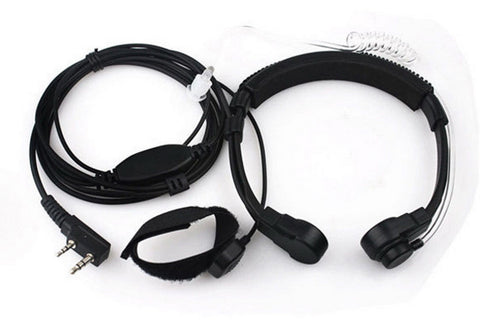 2 Pin Covert Acoustic Tube Throat Mic Earpiece Headset with Finger PTT for Walkie Talkie Kenwood TH-42E TH-48 TH-55 - Walkie-Talkie Accessories