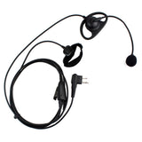 D Shape Boom Mic Headphone Earhook Earpiece Headset with Finger PTT for 2 Pin Motorola XTN446 CLS1110 MV11 - Walkie-Talkie Accessories
