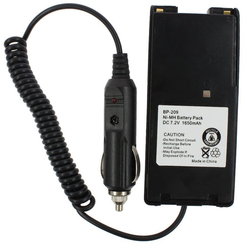 Battery Eliminator Car Charger Adaptor for BP-209 ICOM IC-A24 IC-A6 IC-T3H IC-F3GT IC-F3GS - Walkie-Talkie Accessories