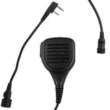 2 Pin Remote Heavy Duty IP54 WaterProof Police Security Lapel Speaker Mic Shoulder Microphone 3.5mm Headset Jack with Mini Din Plug 6pin for Kenwood Radio Jack Walkie Talkie Two Way Radio - Walkie-Talkie Accessories