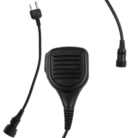 2 Pin Remote Heavy Duty IP54 WaterProof Police Security Lapel Speaker Mic Shoulder Microphone 3.5mm Headset Jack with Mini Din Plug 6pin for Midland GXT900 LXT80 Alan 39 Alan 507 - Walkie-Talkie Accessories