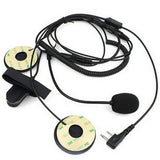 2 Pin Open Half Face Motorcycle Bike Helmet Earpiece Headset with Boom Mic for ICOM IC-F10 Maxon SL25 Vertex VX510 - Walkie-Talkie Accessories