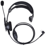 2 pin Overhead Earpiece Headset with Boom Mic Microphone Noise Cancelling Advance Adjustable for Motorola Radio CLS1110 XTN446 P160 CP150 XU2100 MU12C - Walkie-Talkie Accessories