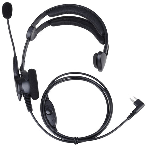 2 pin Overhead Earpiece Headset with Boom Mic Microphone Noise Cancelling Advance Adjustable for Motorola Radio CLS1110 XTN446 P160 CP150 XU2100 MU12C - Walkie-Talkie Accessories
