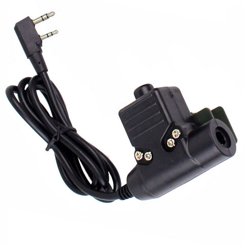 U94 PTT Military Adapter Mobile Version PTT Cable Plug for Kenwood Radio 2 PIN Bowman Elite II HD01 HD02 - Walkie-Talkie Accessories