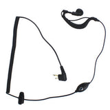 2 PIN PTT Earpiece with Microphone Long Scroll Curve Black for Two Way Radio Motorola XTN500 SV22 CP125 SP50 PR400 EP450 - Walkie-Talkie Accessories