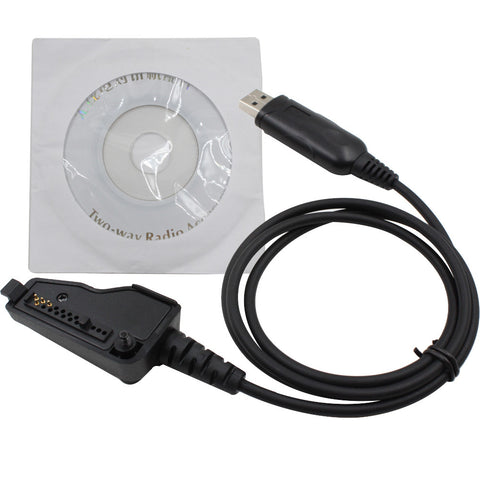 Multi-pin USB Programming Cloning Cable with CD for Kenwood Radios KPG-46 TK-385 NX-300 - Walkie-Talkie Accessories