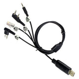 4 in 1 USB Program Programming Cable Adapter for Walkie Talkie KENWOOD TH-G71 TH-K2 TH-K4 TK-2100 TK-2101 TK-2102 PUXING PX-666 PX-328 PX-888 PX-888K - Walkie-Talkie Accessories