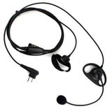 D Shape Boom Mic Headphone Earhook Earpiece Headset with Finger PTT for 2 Pin Motorola XTN446 CLS1110 MV11 - Walkie-Talkie Accessories