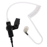 3' 2-Wire Coil Audio Tube Earpiece with PTT Mic + Silicone Earbuds for Two Way Radios Kenwood TK-3140 TK-3148 Nexedge NX200 NX300 - Walkie-Talkie Accessories
