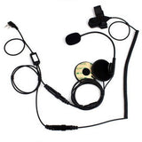 2 Pin Open Half Face Motorcycle Bike Helmet Earpiece Headset with Boom Mic for ICOM IC-F10 Maxon SL25 Vertex VX510 - Walkie-Talkie Accessories