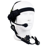 Headset with PTT for 2 Pin Kenwood Radios TK-353 TH-42A HYT TC2088 TC386 - Walkie-Talkie Accessories