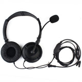 1 Pin Overhead Headset Noise Cancelling Foldable Swivel Sponge VOX PTT MIC Earpiece Headphones with Boom Mic for 2.5mm Motorola Radio - Walkie-Talkie Accessories