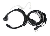 2 Pin Covert Acoustic Tube Throat Mic Earpiece Headset with Finger PTT for Walkie Talkie Kenwood TH-42E TH-48 TH-55 - Walkie-Talkie Accessories