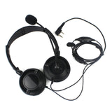 Noise Cancelling Overhead Folding Earpiece Headset with Boom Mic VOX/PTT for 2-pin MD-280 Kenwood KPG62D KPG70D - Walkie-Talkie Accessories