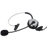 4-Pin RJ9 Call Center Headset Headphone Hands-Free Desk Telephone Monaural Mic Mircrophone Noice Cancelling Silver - Walkie-Talkie Accessories
