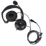 Noise Cancelling Overhead Folding Earpiece Headset with Boom Mic VOX/PTT for 2-pin MD-280 Kenwood KPG62D KPG70D - Walkie-Talkie Accessories