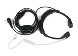 2 Pin Covert Acoustic Tube Throat Mic Earpiece Headset with Finger PTT for Walkie Talkie Kenwood TH-42E TH-48 TH-55 - Walkie-Talkie Accessories