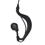 2 PIN PTT Earpiece with Microphone Long Scroll Curve Black for Two Way Radio Motorola XTN500 SV22 CP125 SP50 PR400 EP450 - Walkie-Talkie Accessories