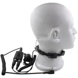 Military Police Equipment Throat Mic Air Tube PTT Headset for Walkie Talkie Two Way Radio Baofeng BF-F8HP GT-3 BF-F9V2+ UV-6R UV-5X GT-1 Wouxun KG-UV8D KG-UV6D KG-UV899 - Walkie-Talkie Accessories