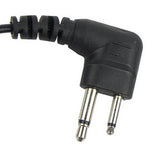 2 PIN PTT Earpiece with Microphone Long Scroll Curve Black for Two Way Radio Motorola XTN500 SV22 CP125 SP50 PR400 EP450 - Walkie-Talkie Accessories