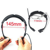 2 Pin Covert Acoustic Tube Throat Mic Earpiece Headset with Finger PTT for Walkie Talkie Kenwood TH-42E TH-48 TH-55 - Walkie-Talkie Accessories
